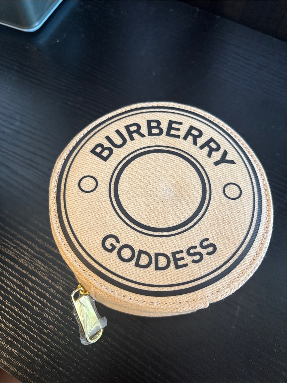 Burberry GWP Beige Round 'GODDESS' JEWELRY POUCH